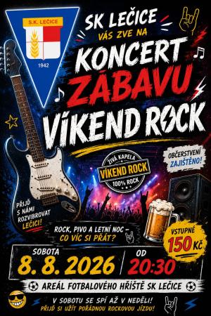 rockový koncert pod hvězdami