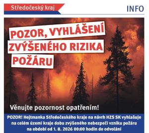 vyhlášení rizika požáru